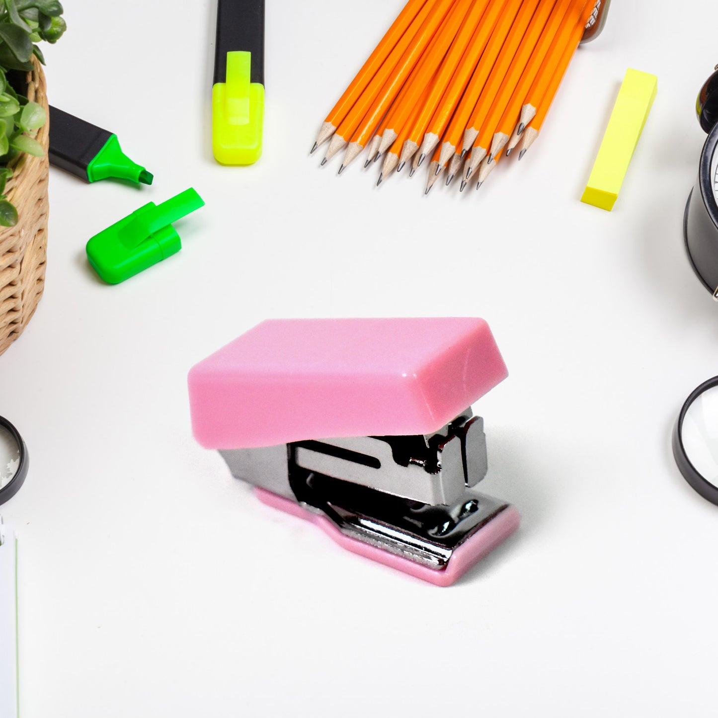Mini Office Stationery Set Including Stapler Scissors Paper Clips Tape Dispenser Transparent Tape And Staples - Happy Price - Image 3