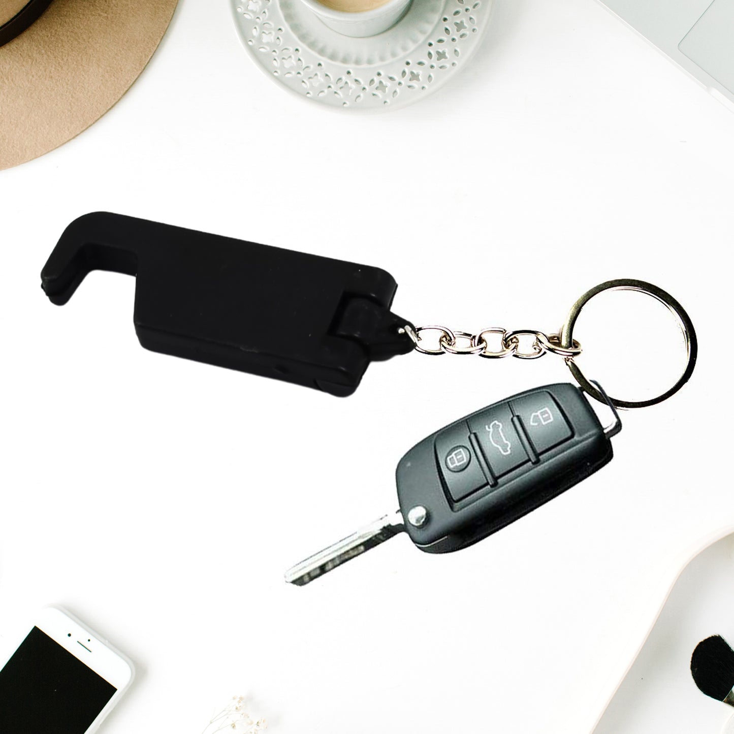 2 In 1 Plastic Keychain With Mobile Stand  Phone Holder (100 Pcs Set  Multicolor) - Happy Price - Image 6