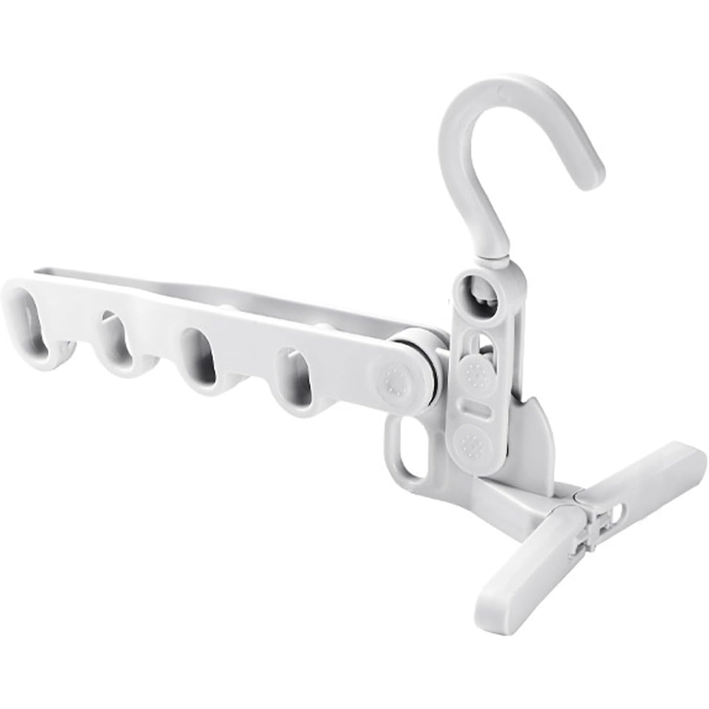 5holes Foldable Clothes Hanger Travel Clothes Hanger Multifunctional Clothes Hanger Space-saving Wall Holder Clothes Rack Robust Clothes Hanger For Travel Indoors. - Happy Price - Image 4