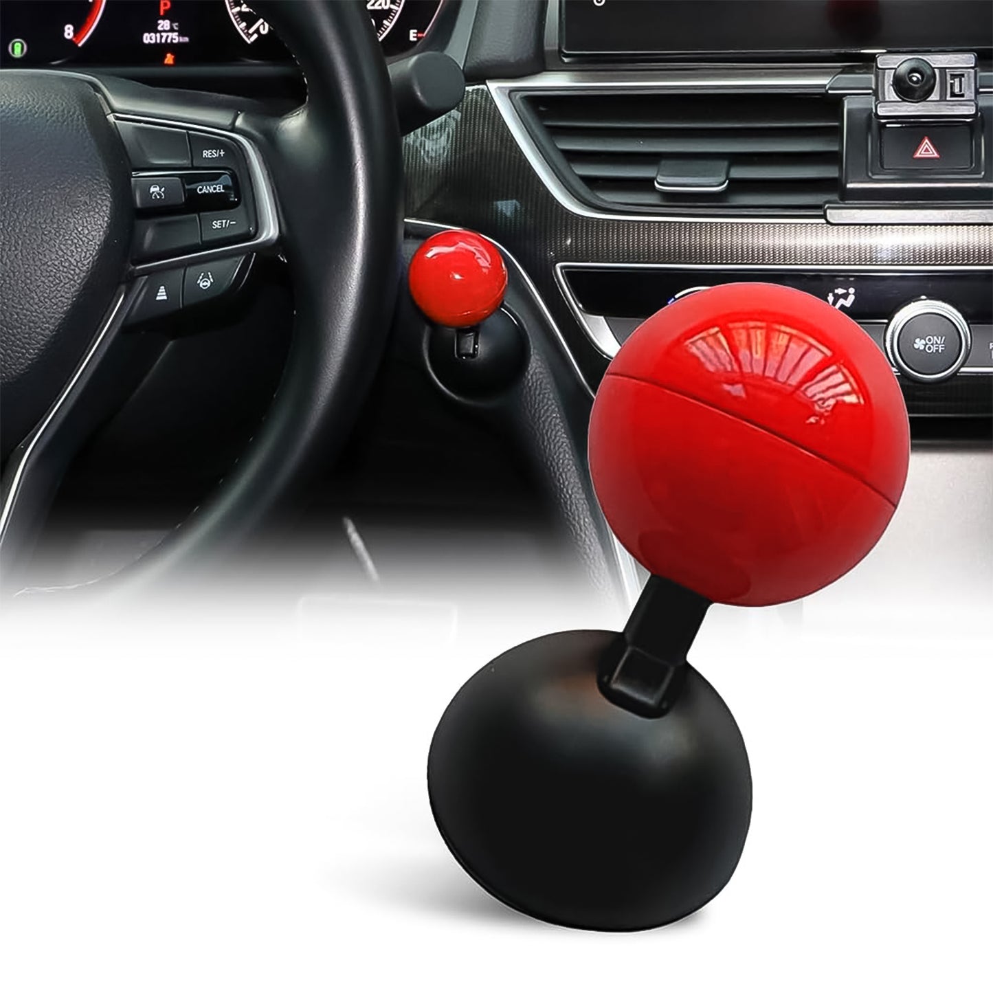 Car Push Start Button Rocker  Cover Ball Design (1 Pc) - Happy Price - Image 2