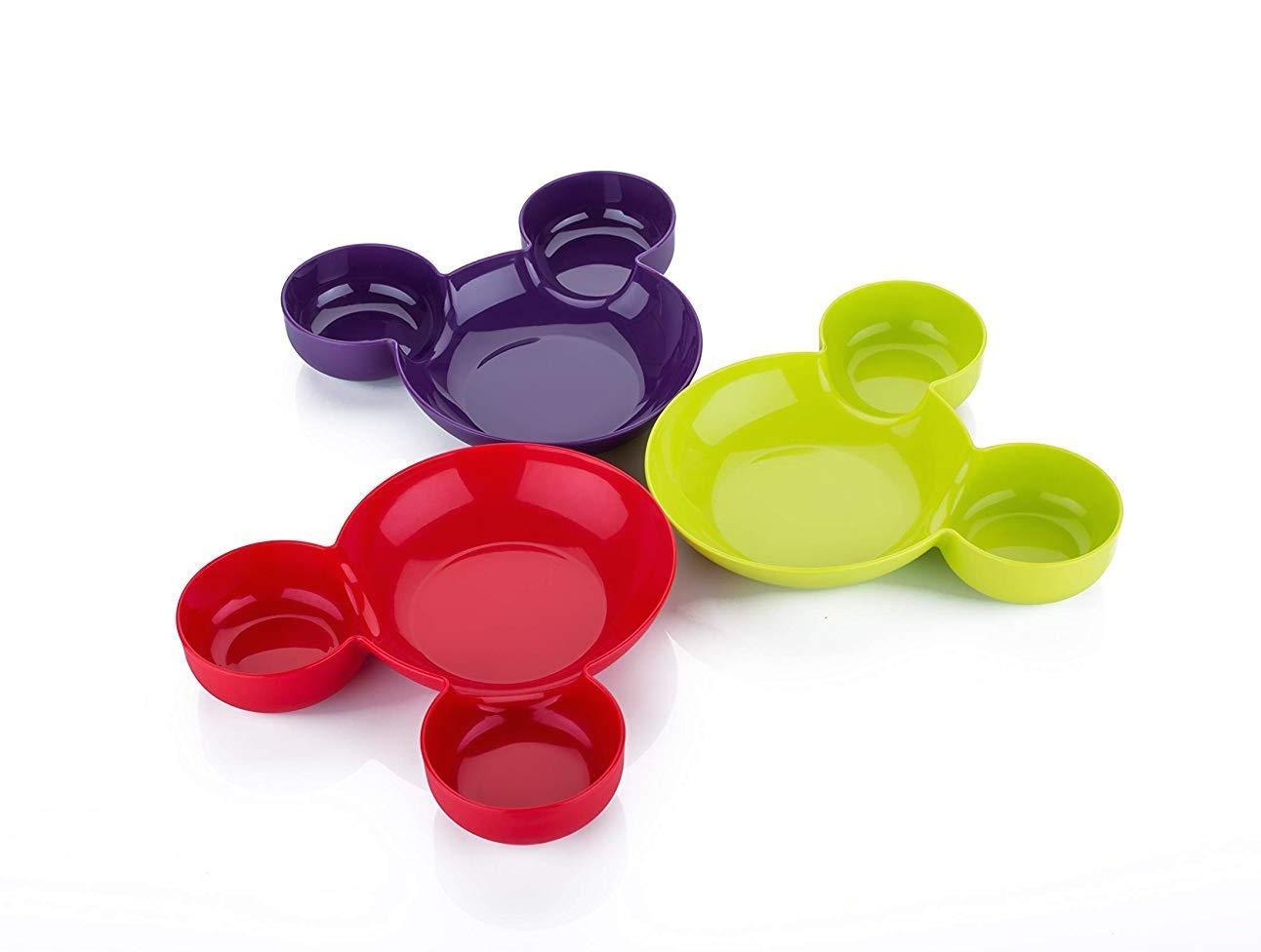 Mickey Shaped Kidssnack Serving Sectioned Plate - Happy Price - Image 5