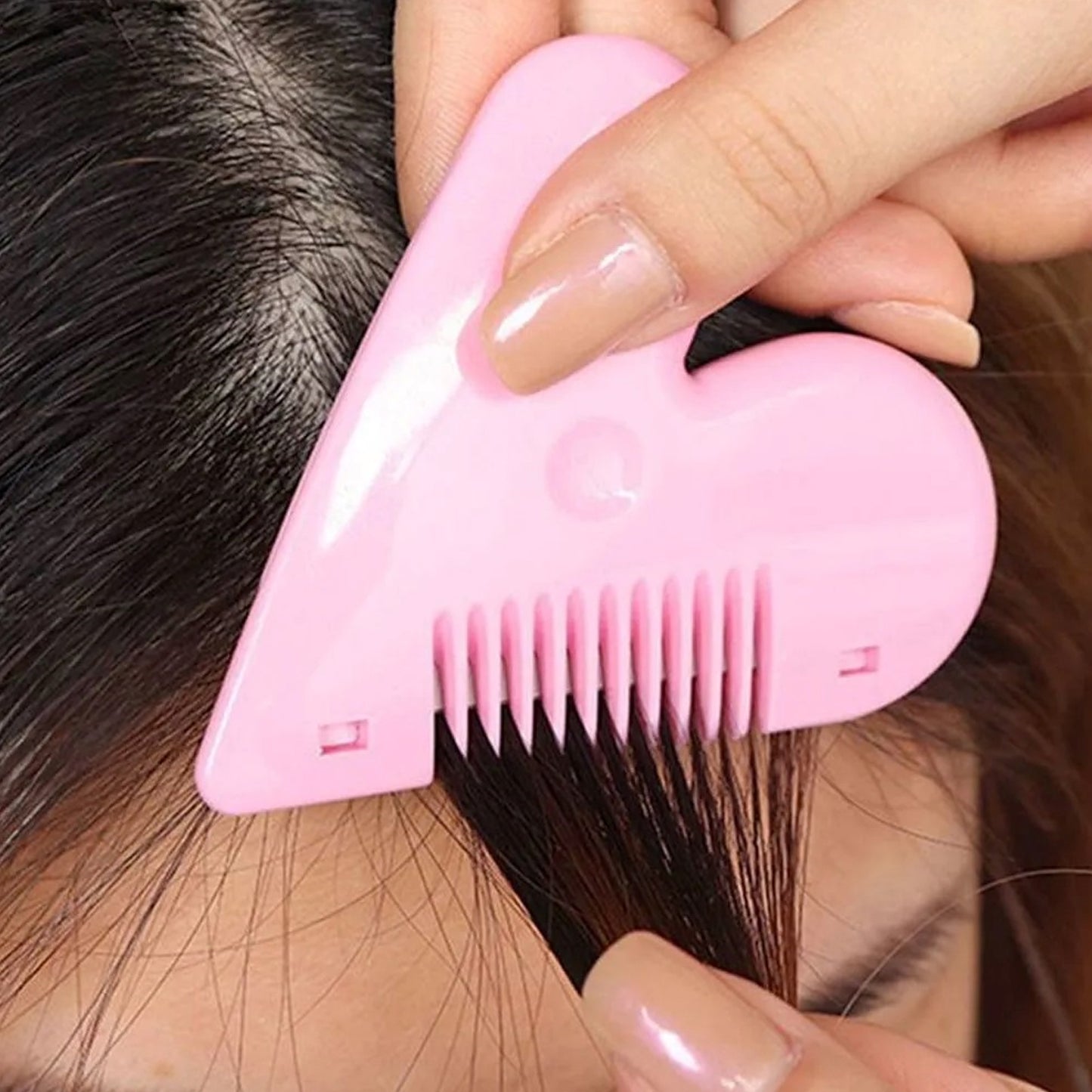 Heart Shape Plastic Hair Cutting Scissors For Baby Girls Lightweight Portable Hair Thinning Doubleedge Stainless Steel Convenient For Hair Cutting For Hair Thinning (1 Pc ) - Happy Price - Image 2
