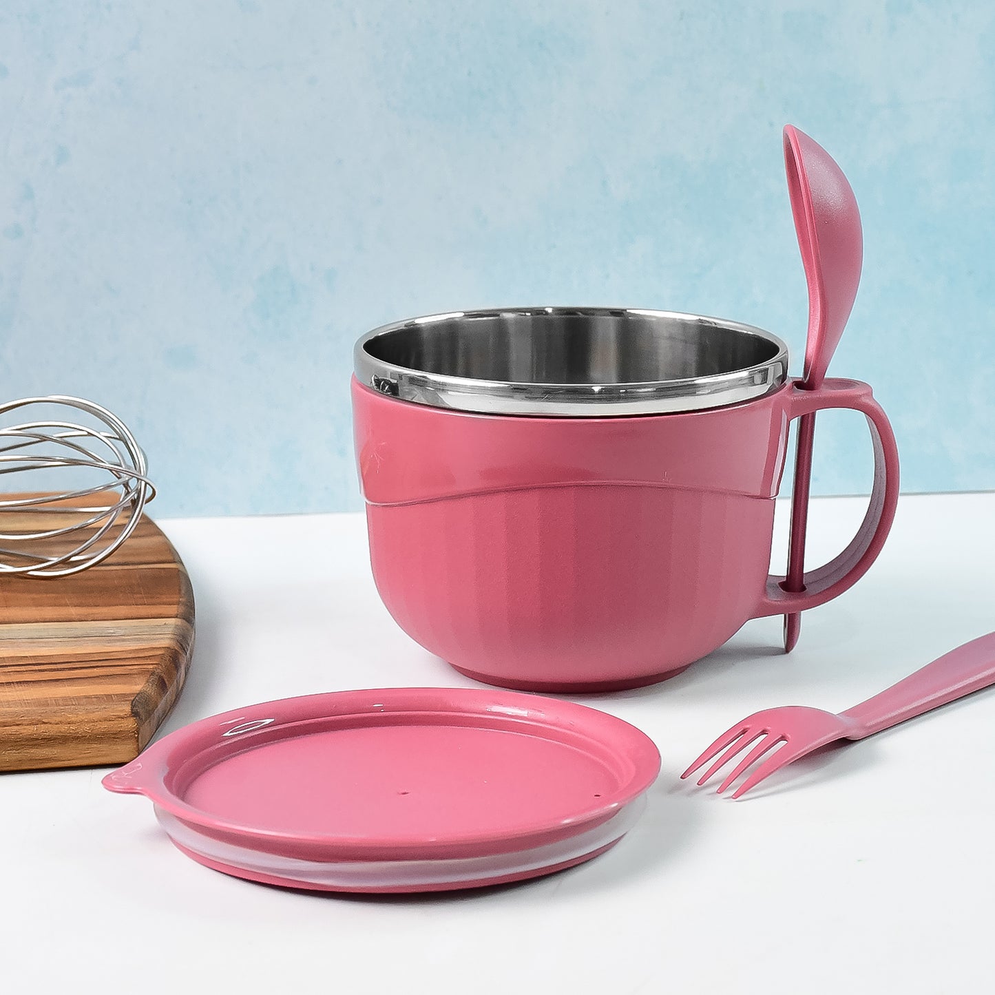 Apex 700 ML Noodle Bowl with Handle, Lid & Fork - Leak-Proof Lunch Container - Happy Price - Image 4