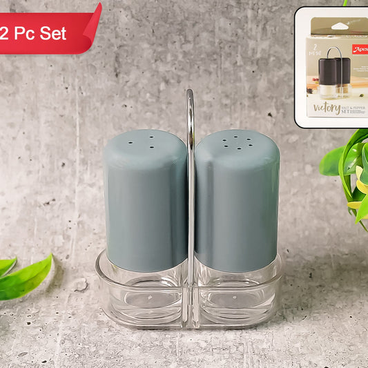 Apex Victory Salt  Pepper Dispenser Set  2 Pcs Acrylic Seasoning Shaker - Happy Price - Image 1