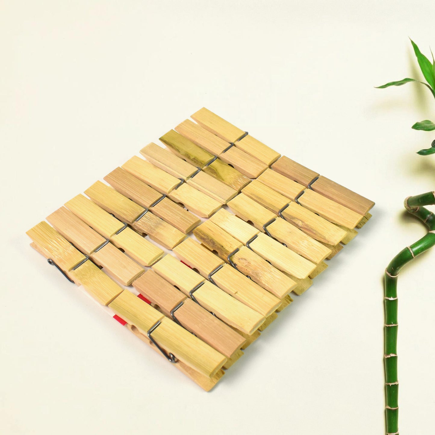 Heavy Duty Bamboo Wooden Cloth Clips  Pegs (20 Pcs Set) - Happy Price - Image 2