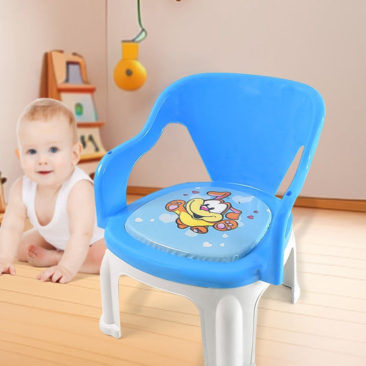 Plastic Multipurpose Strong And Durable Baby Chair With Cushion Base (1 Pc) - Happy Price - Image 1