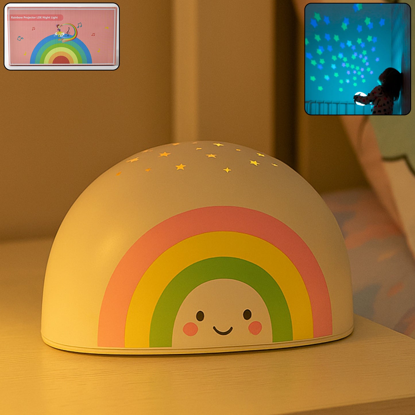 Rainbow Projector Led Night Light For Kids (1 Pc) - Happy Price - Image 3
