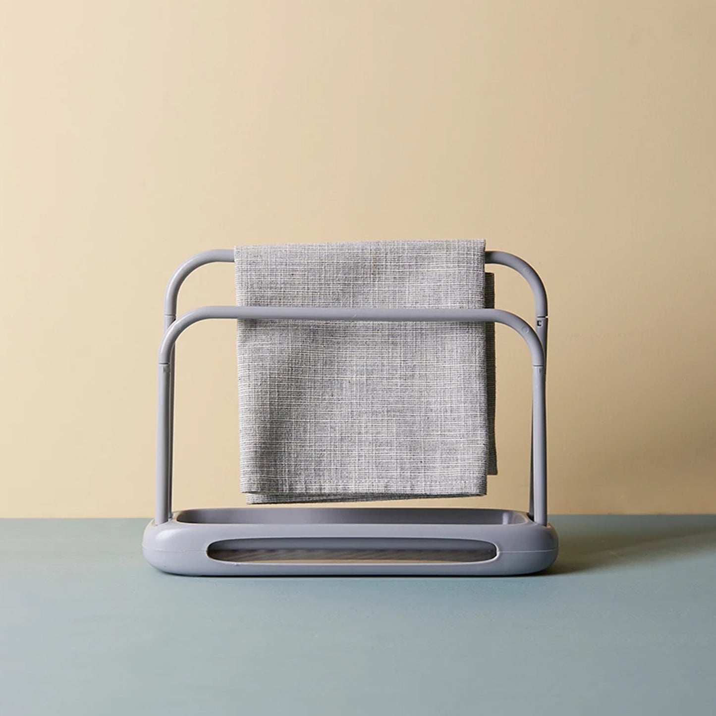 Storage Rack Kitchen Storage Holder Dish Towel Holder Dishcloth Rack Organizer Pool Dishcloth Drying Rack Sink Rag Holder Towel (1 Pc) - Happy Price - Image 3