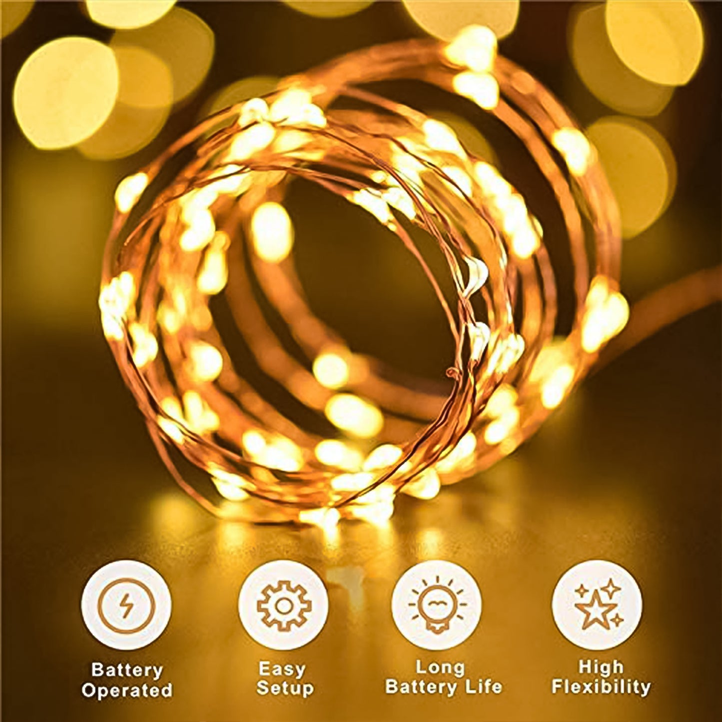 Led Flexible Wire Waterproof Lights For Party (2aa Battery Operated Battery Not Included) - Happy Price - Image 3