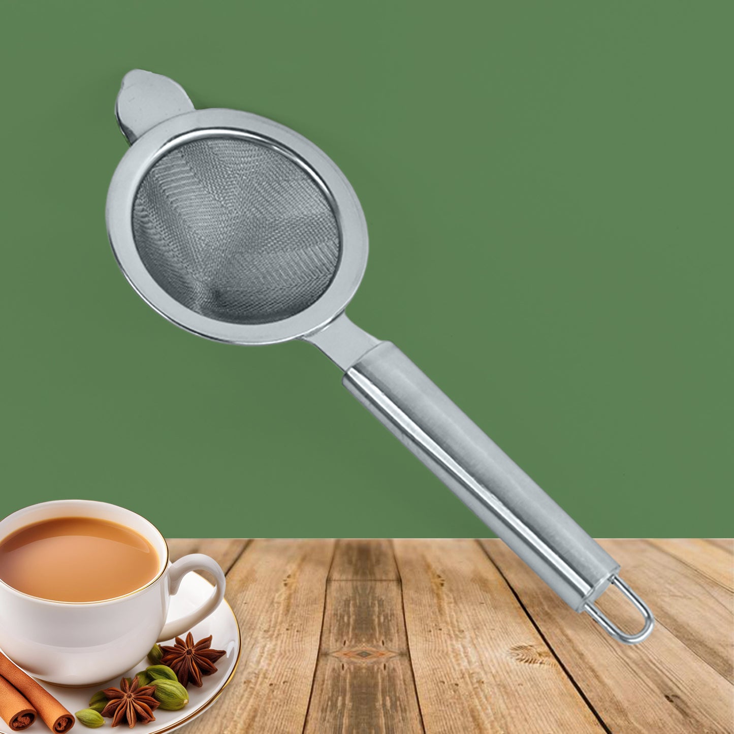 Apex Premium Conical Tea Strainer With Pipe Handle - Happy Price - Image 2