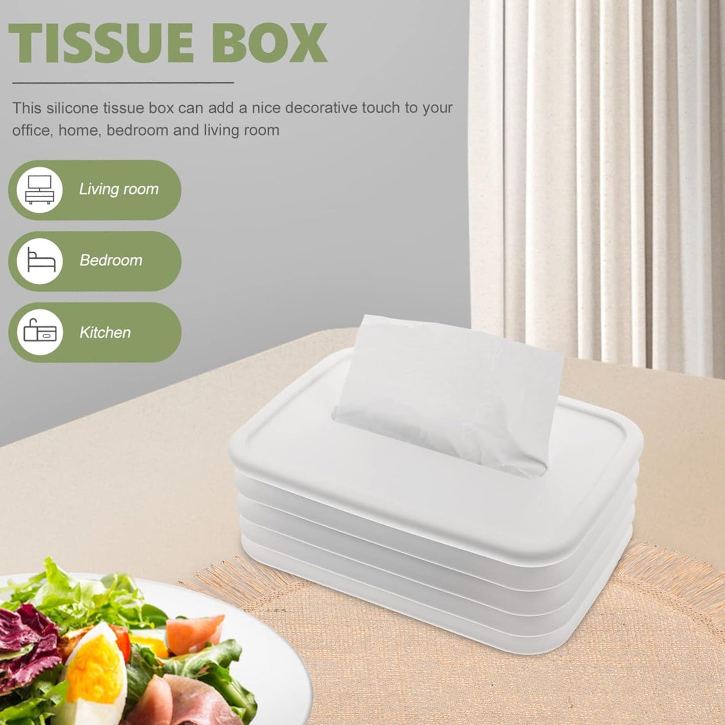 Tissues Holder Silicone Simple Tissue Box Tissues Cylinder Tissues Cube Box Tissue Holder For Bathroom Office Car Bedroom For Bathroom Room Office Car - Happy Price - Image 5