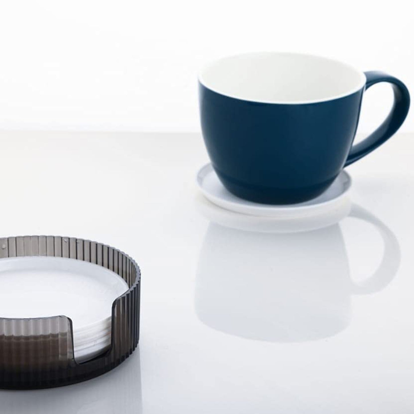 Coasters Set Of 6 Plastic Coasters Spill Protection For Table Desk Durable And Non Slip Plastic Coaster Fit Common Size Drinking Glass Coffee Cup Tea Cup Mug - Happy Price - Image 6