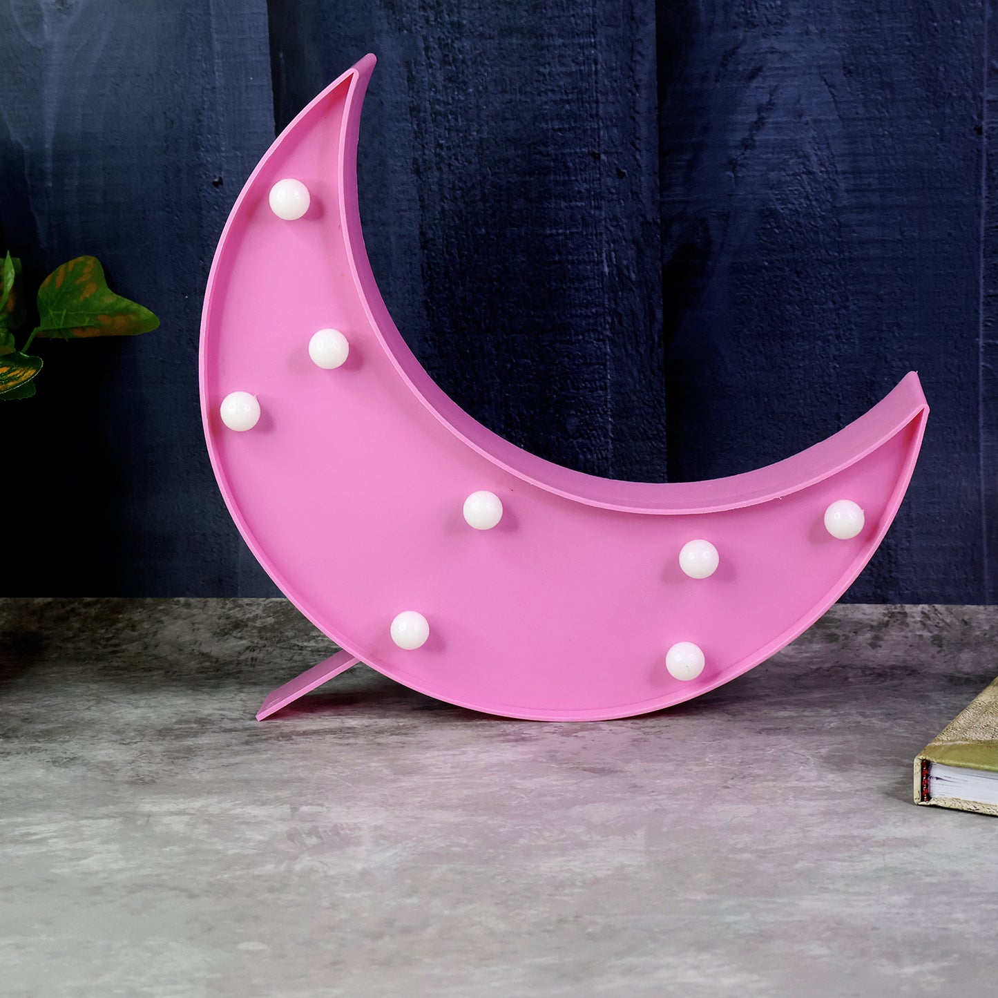 Moon Shaped LED Night Light - Battery Operated Decorative Lamp (1 Pc) - Happy Price - Image 6