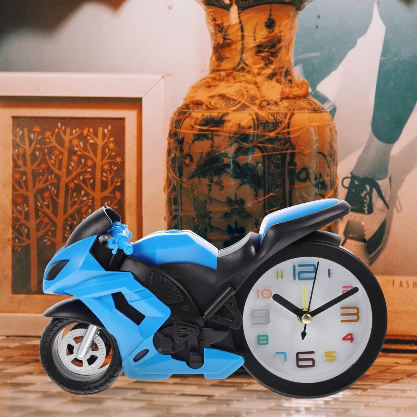 Fashioned Alarm Clock Novelty Retro Motorcycle  Motorbike Engine Style Clocks Alarm Clock Desktop Decoration Kids Gift - Happy Price - Image 2