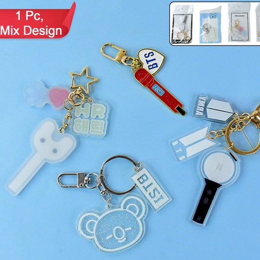 Cute Acrylic And Metal Keychains (1 Pc  Mix Design) - Happy Price - Image 1
