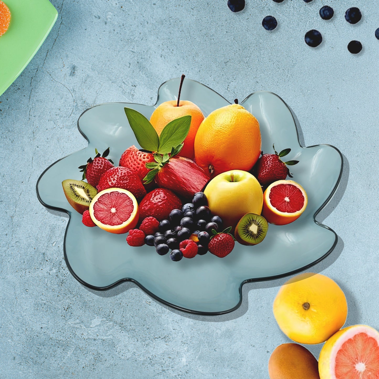 Flower Shape Plastic Dinner  Fruit Plate   Tray  Snacks  Breakfast Plate Friendly Plastic Plate For Kids Party Supplies Birthday Holiday Party Dinnerware Supplies (1 Pc) - Happy Price - Image 6