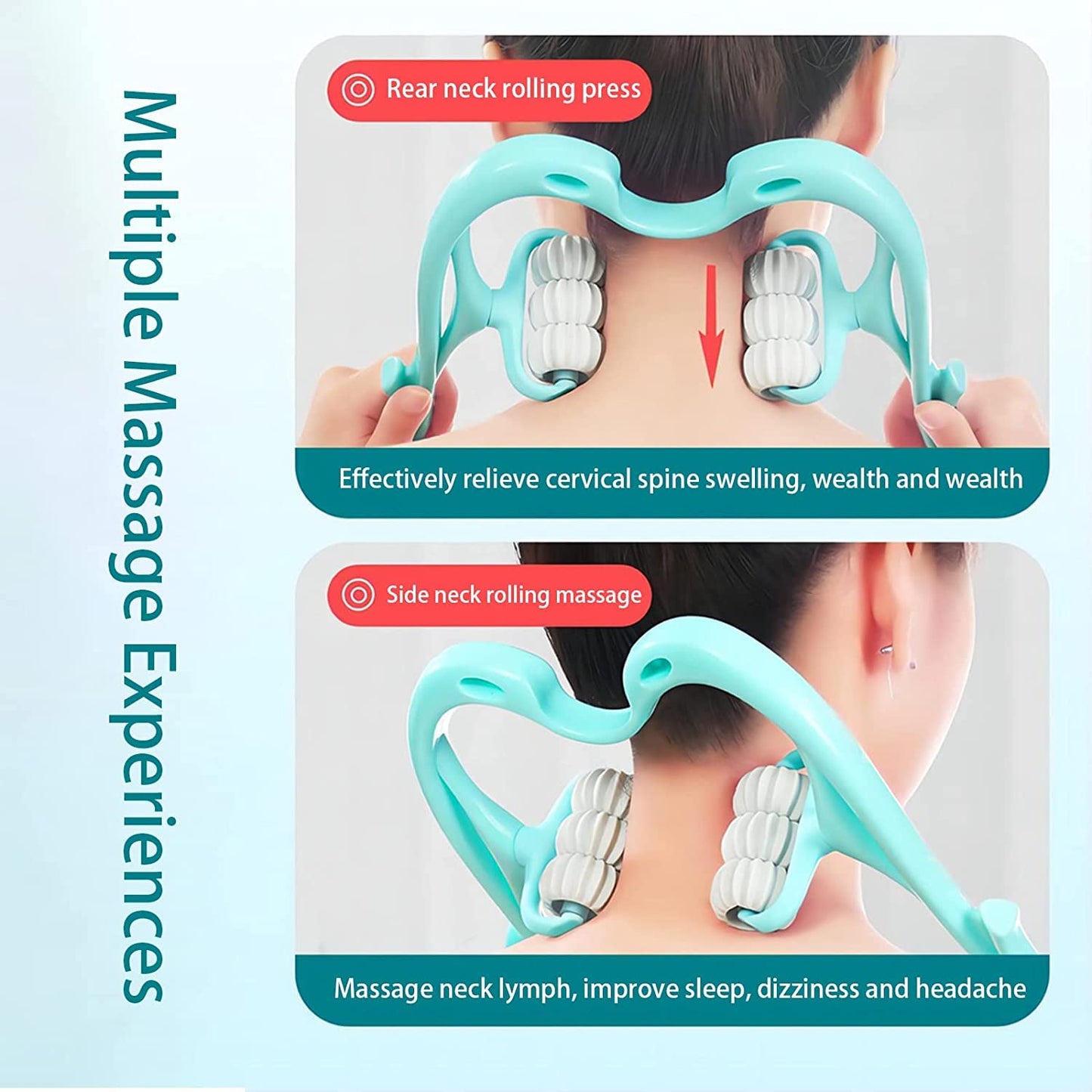 Neck Shoulder Massager 13.5x7.08in Portable Relieving The Back For Men Relieving The Waist Women - Happy Price - Image 3