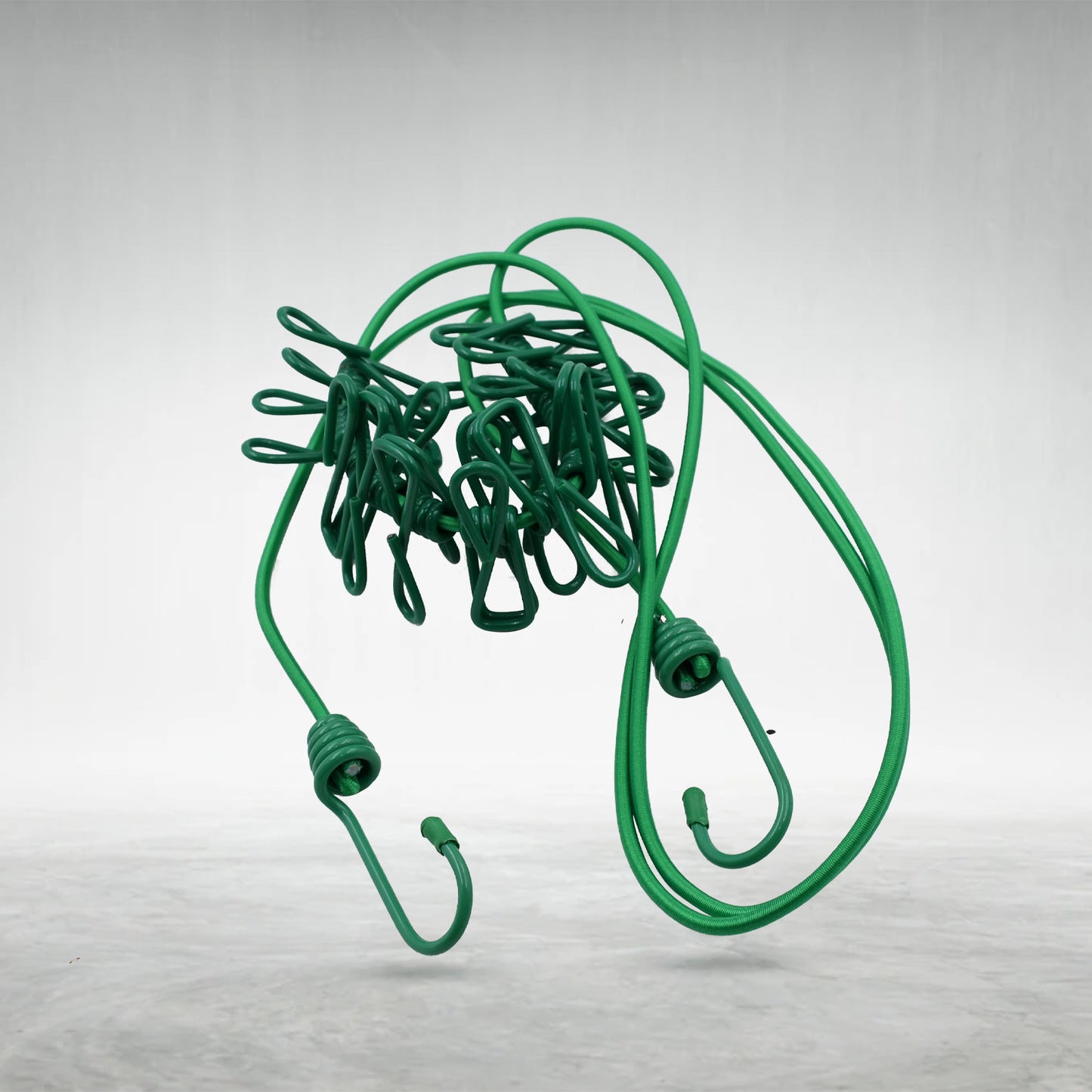 Elastic Cloth Drying Rope With 12 Metal Clip Portable Clothes Line For Home  Travel - Happy Price - Image 2