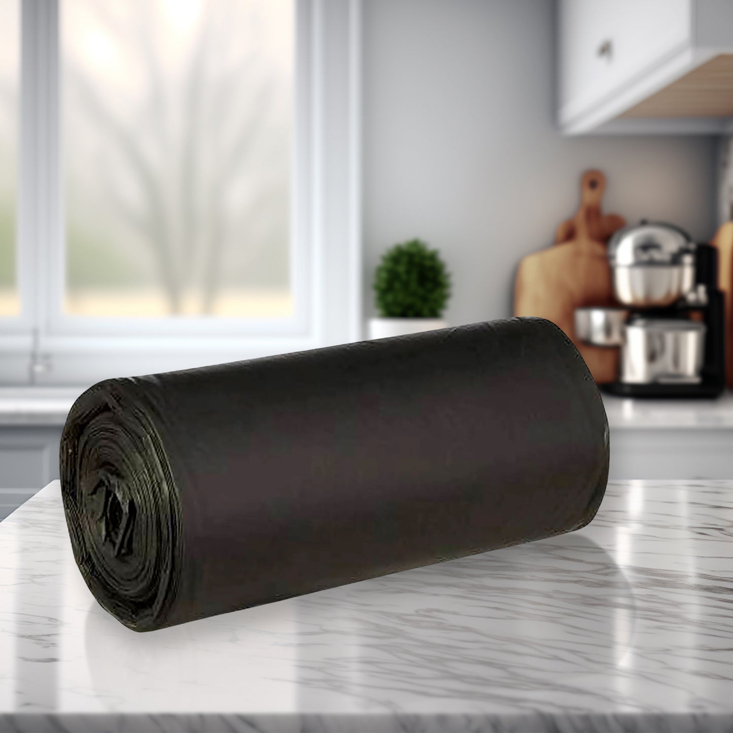 Black Garbage Bags  Dustbin Bags  Trash Bags 45x50cm (1pc) - Happy Price - Image 2