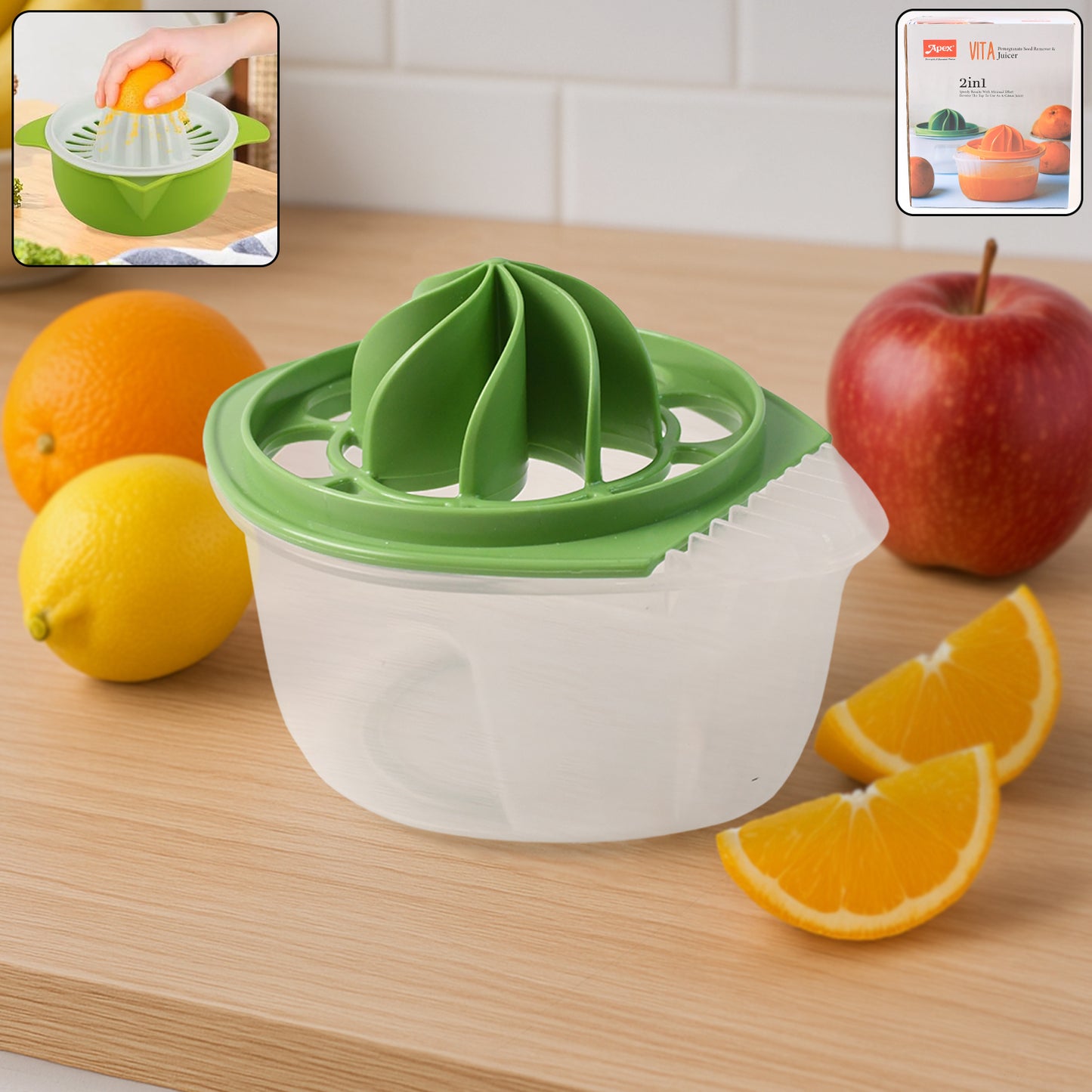 Apex Vita Pomegranate Seed Remover Citrus Juicer (2 In 1) - Happy Price - Image 6