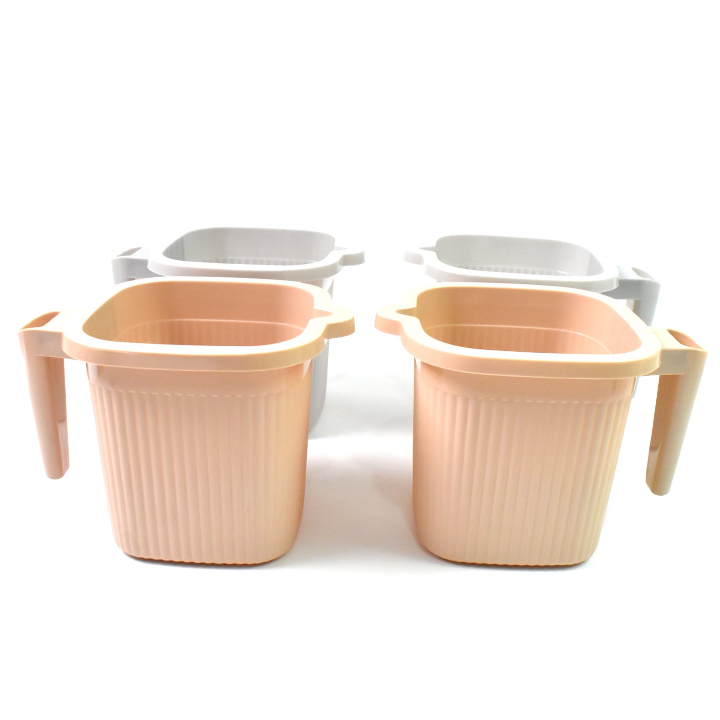 Plastic Square Bath Water Mug (4 Pc  1000 Ml  Mix Color) - Happy Price - Image 3